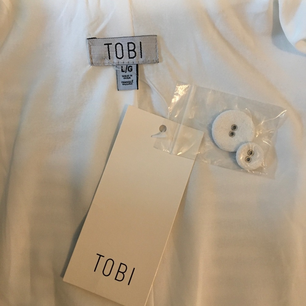 Tobi Hi Low Woman’s Dressy Blazer/Jacket White Size L - Picture 4 of 8